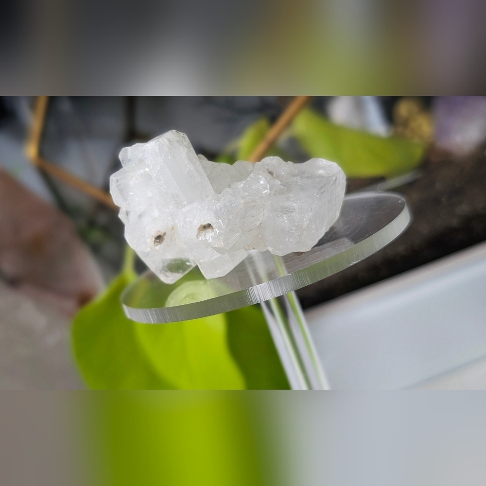 Clear Quartz Apophyllite Crystal Cluster